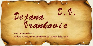 Dejana Vranković vizit kartica